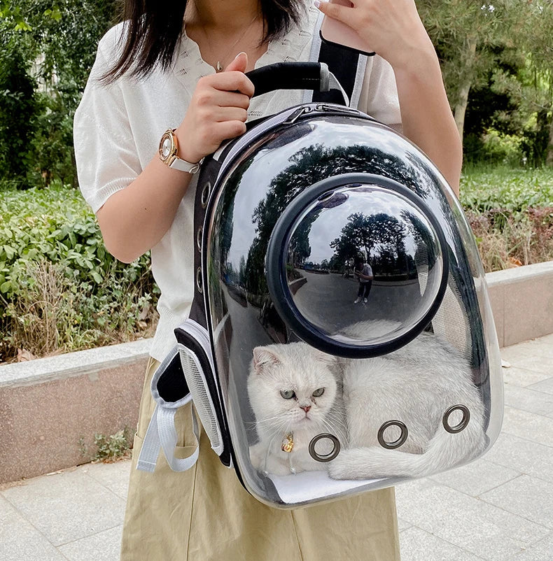 Transparent Space Capsule Pet Backpack – Portable Carrier