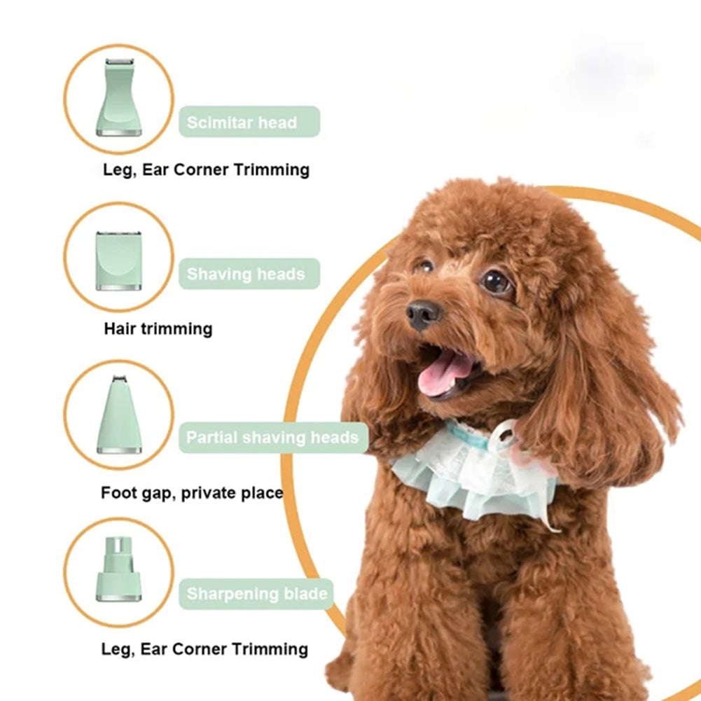 4-in-1 Electric Pet Grooming Kit – USB Rechargeable
