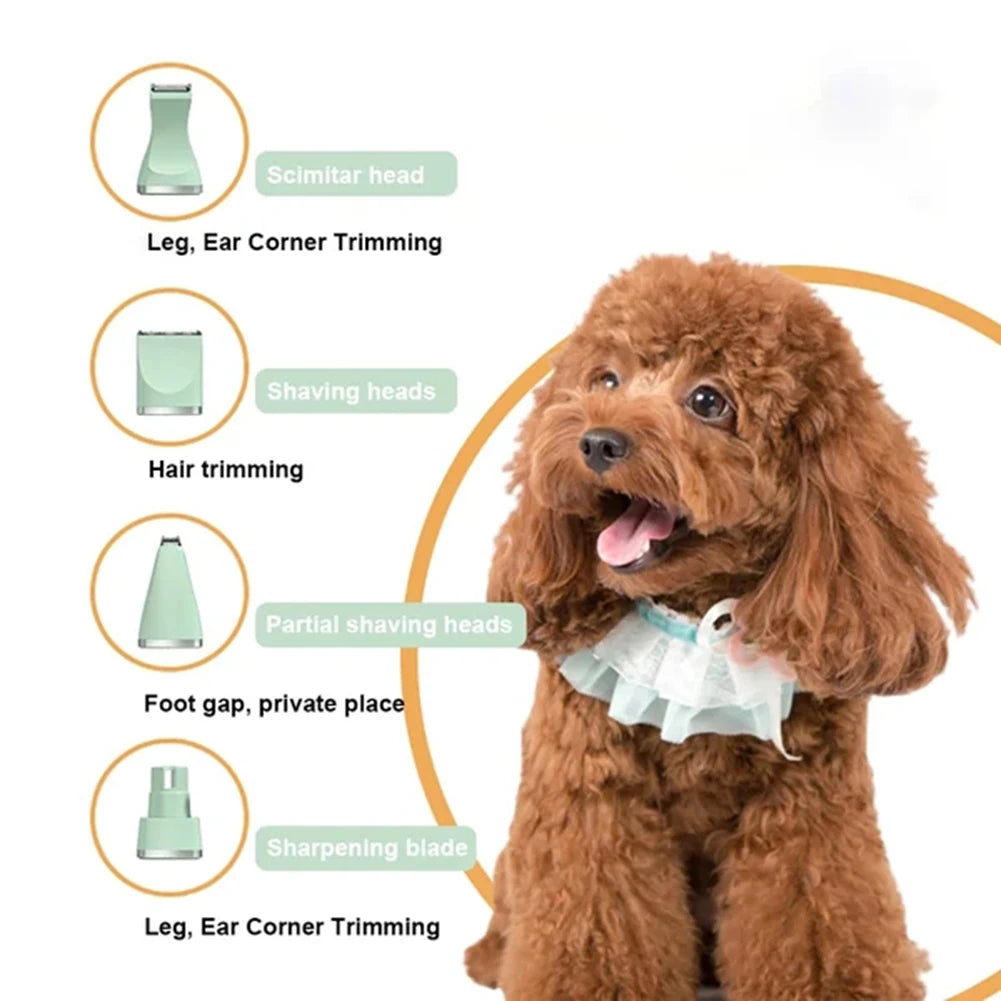4-in-1 Electric Pet Grooming Kit – USB Rechargeable