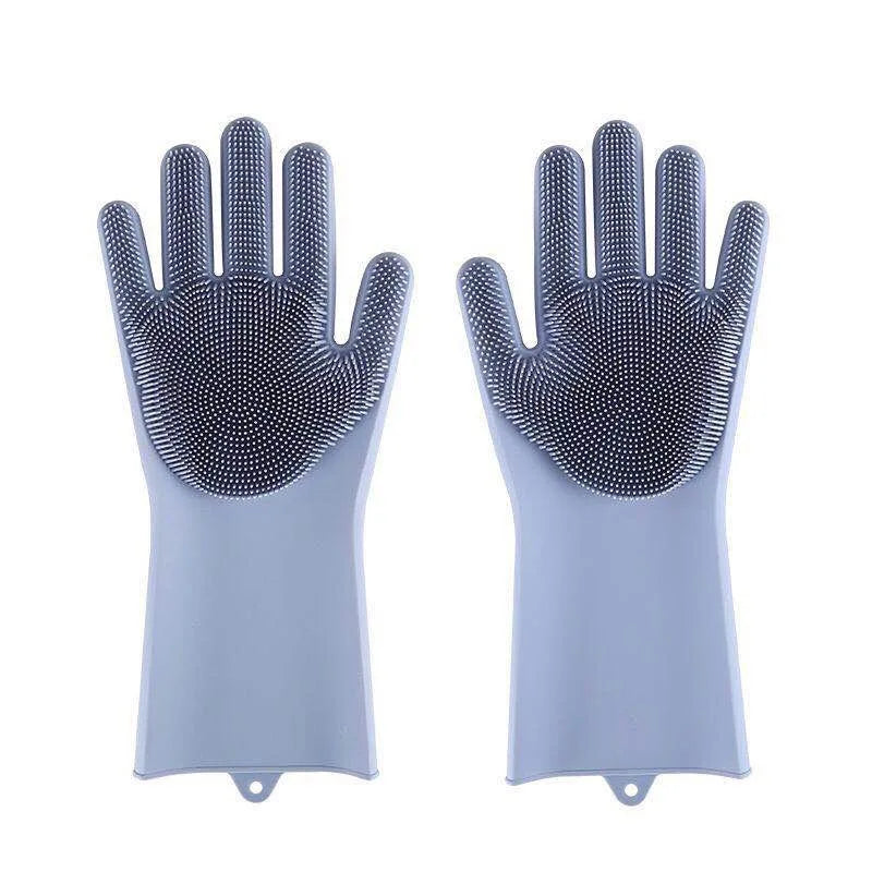 Silicone Pet Grooming Gloves – Hair Removal & Bathing