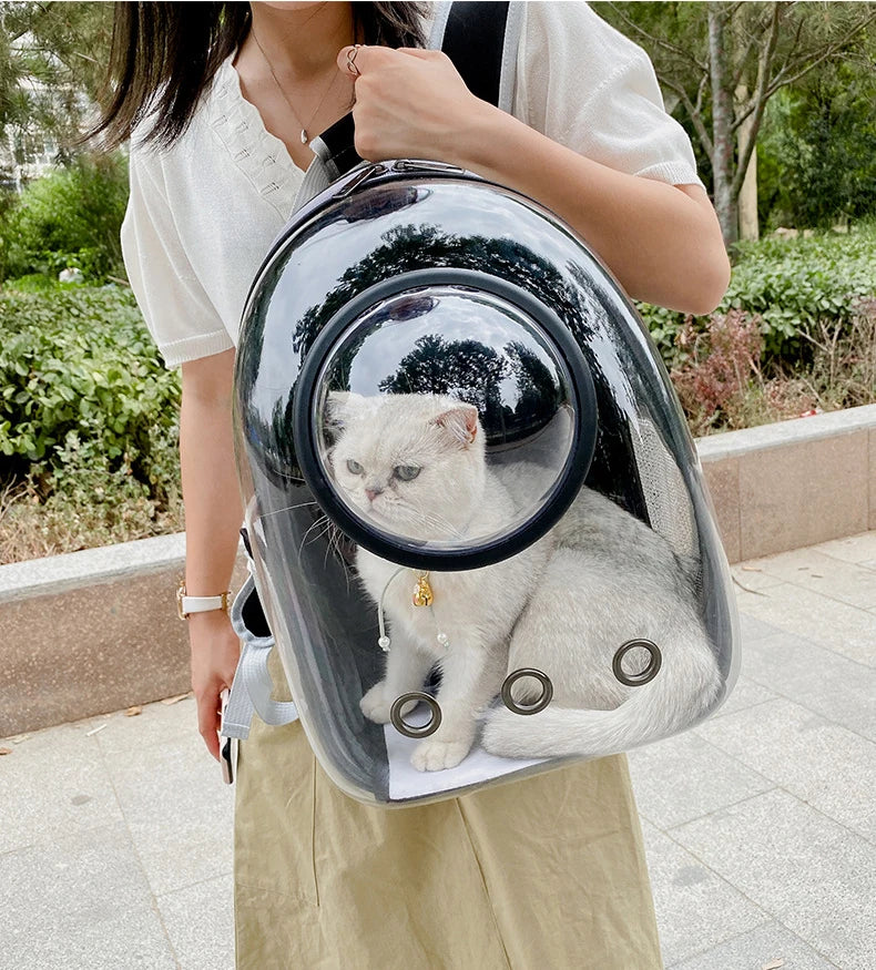 Transparent Space Capsule Pet Backpack – Portable Carrier