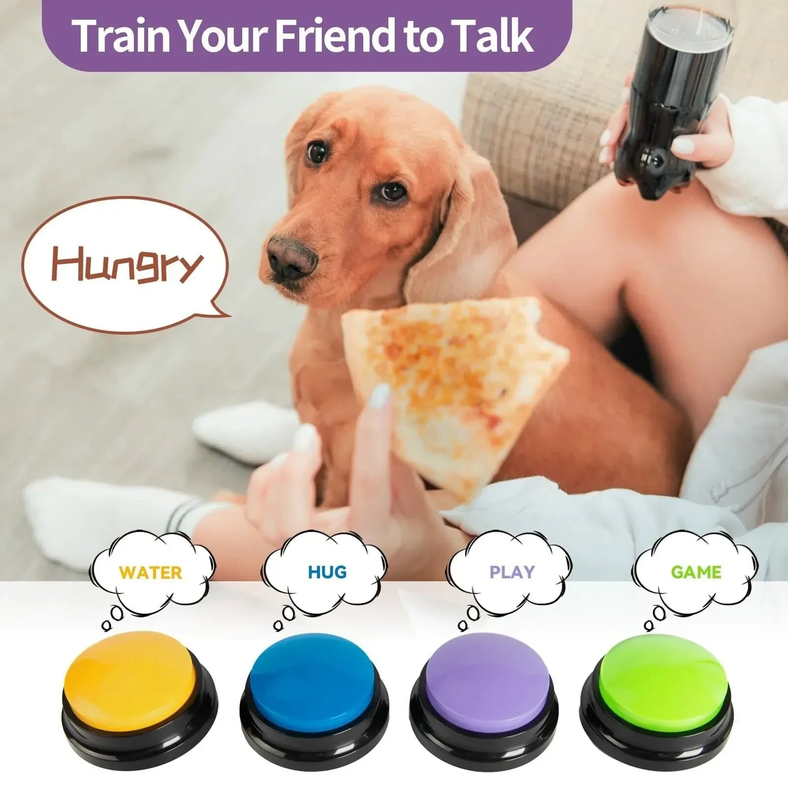 8PCS Pet Voice Recording Buttons – Dog Communication