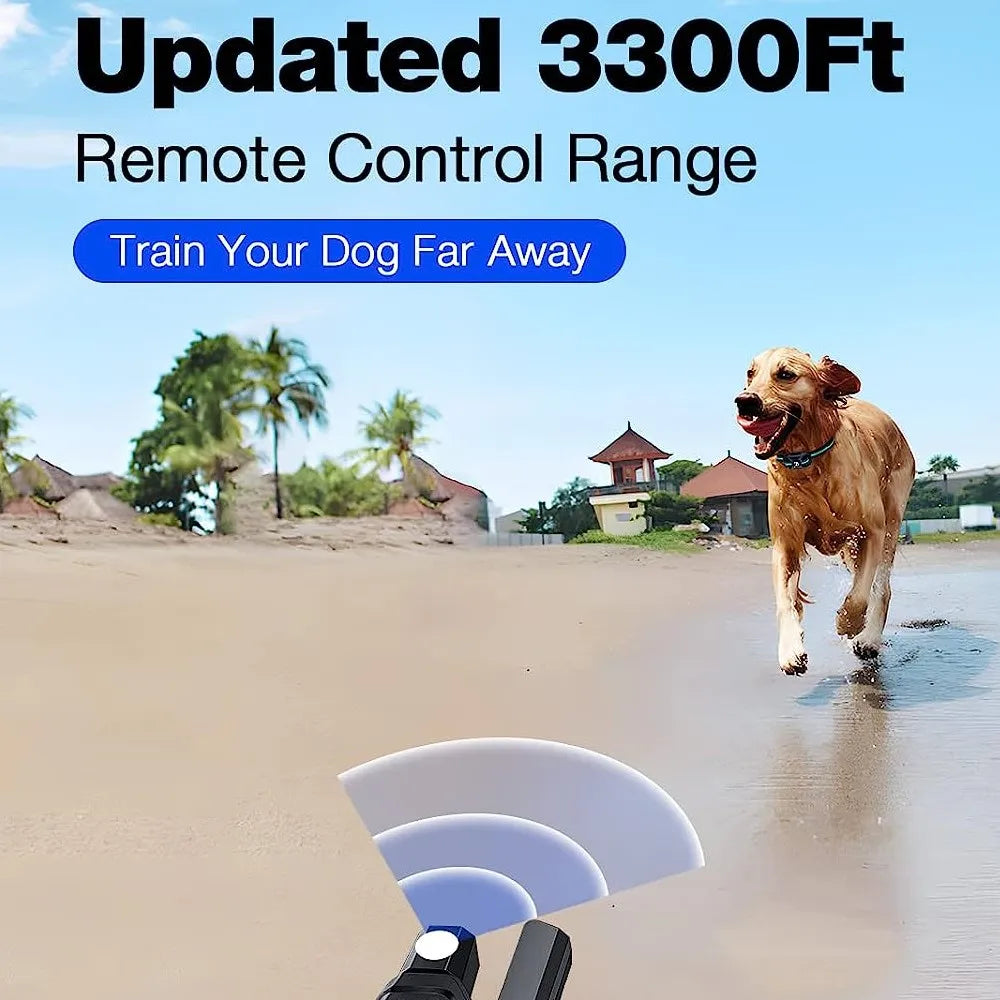 3300Ft No-Shock Dog Training Collar – Remote & Waterproof