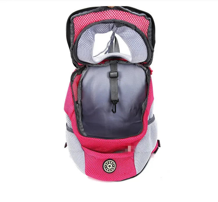 Double Shoulder Pet Carrier Backpack – Front Mesh Bag