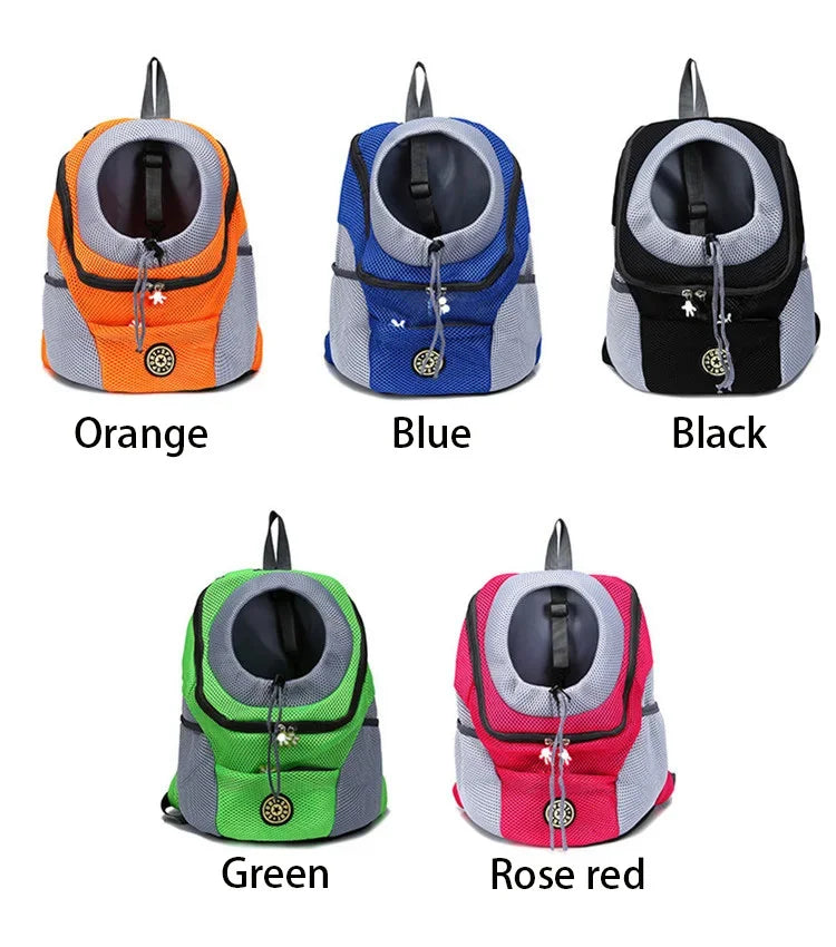 Double Shoulder Pet Carrier Backpack – Front Mesh Bag