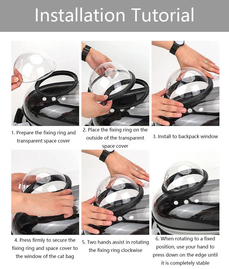 Transparent Space Capsule Pet Backpack – Portable Carrier