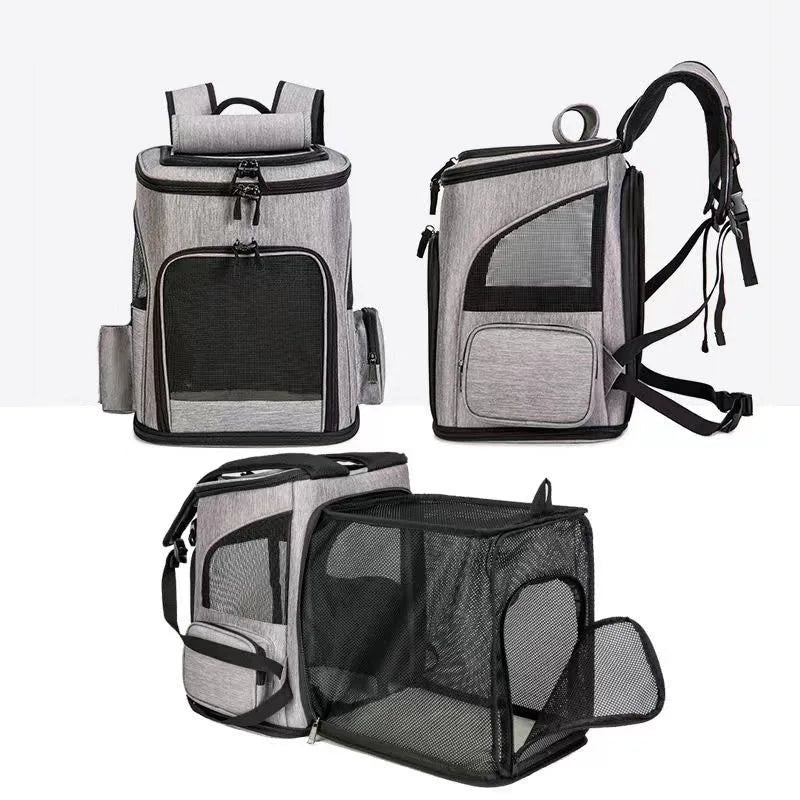 Expandable Foldable Pet Carrier Backpack – Large Capacity