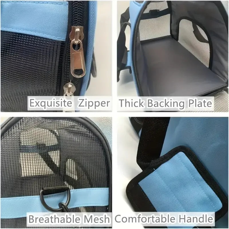 Portable Pet Carrier Bag – Breathable Travel Handbag