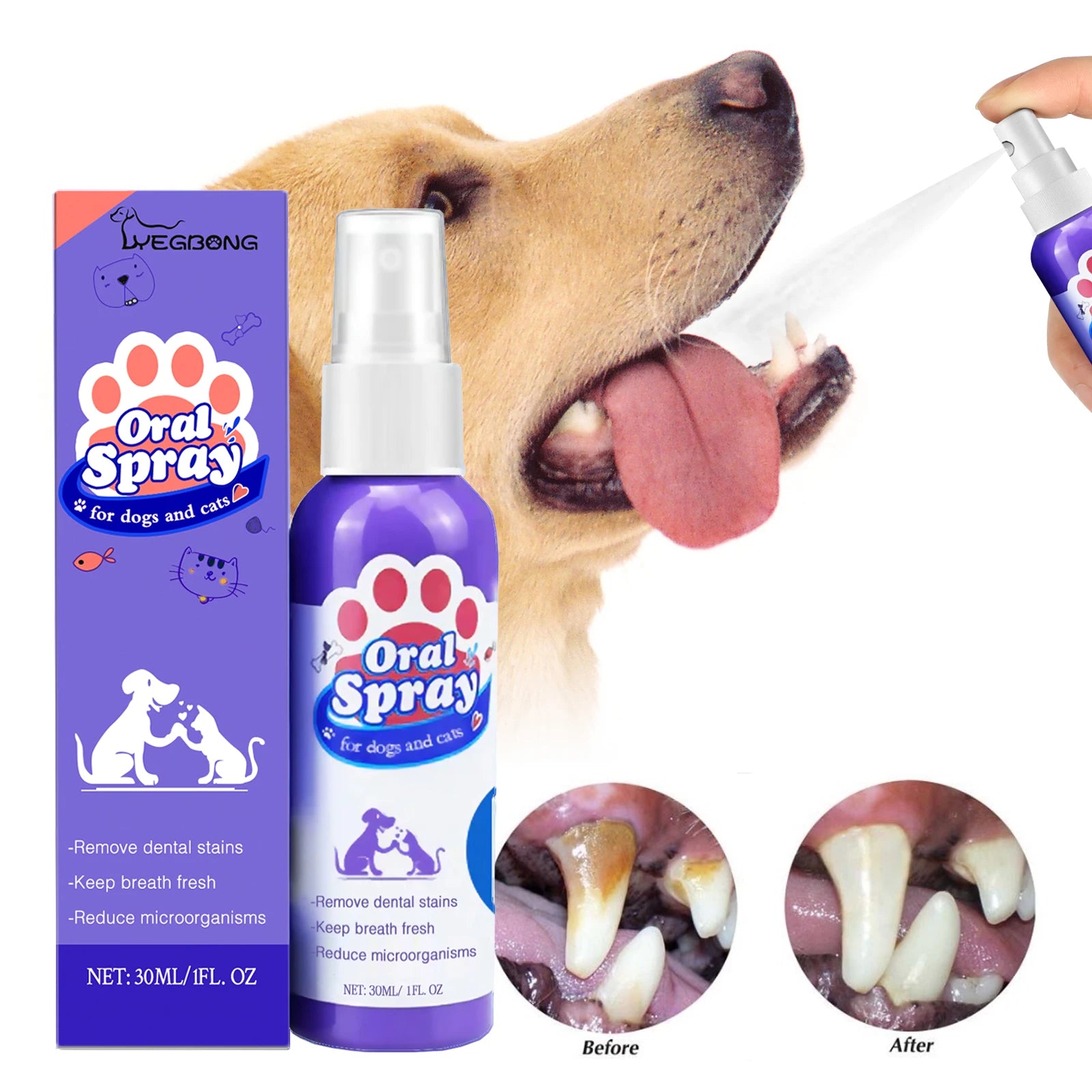 Pet Dental Spray – Dogs & Cats, 30ml