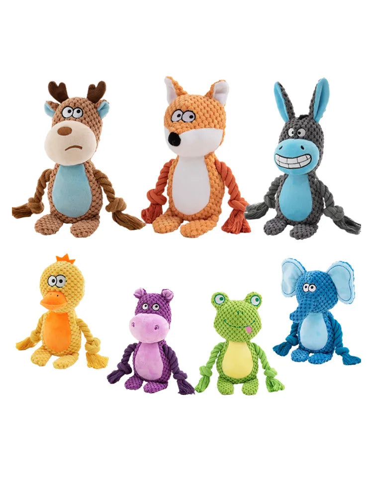 Indestructible Plush Dog Chew Toy – Squeaker