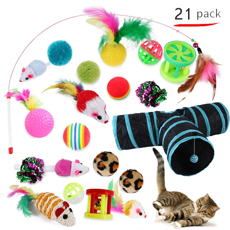20-Piece Cat Toy Combo Set – Fun Interactive Toys