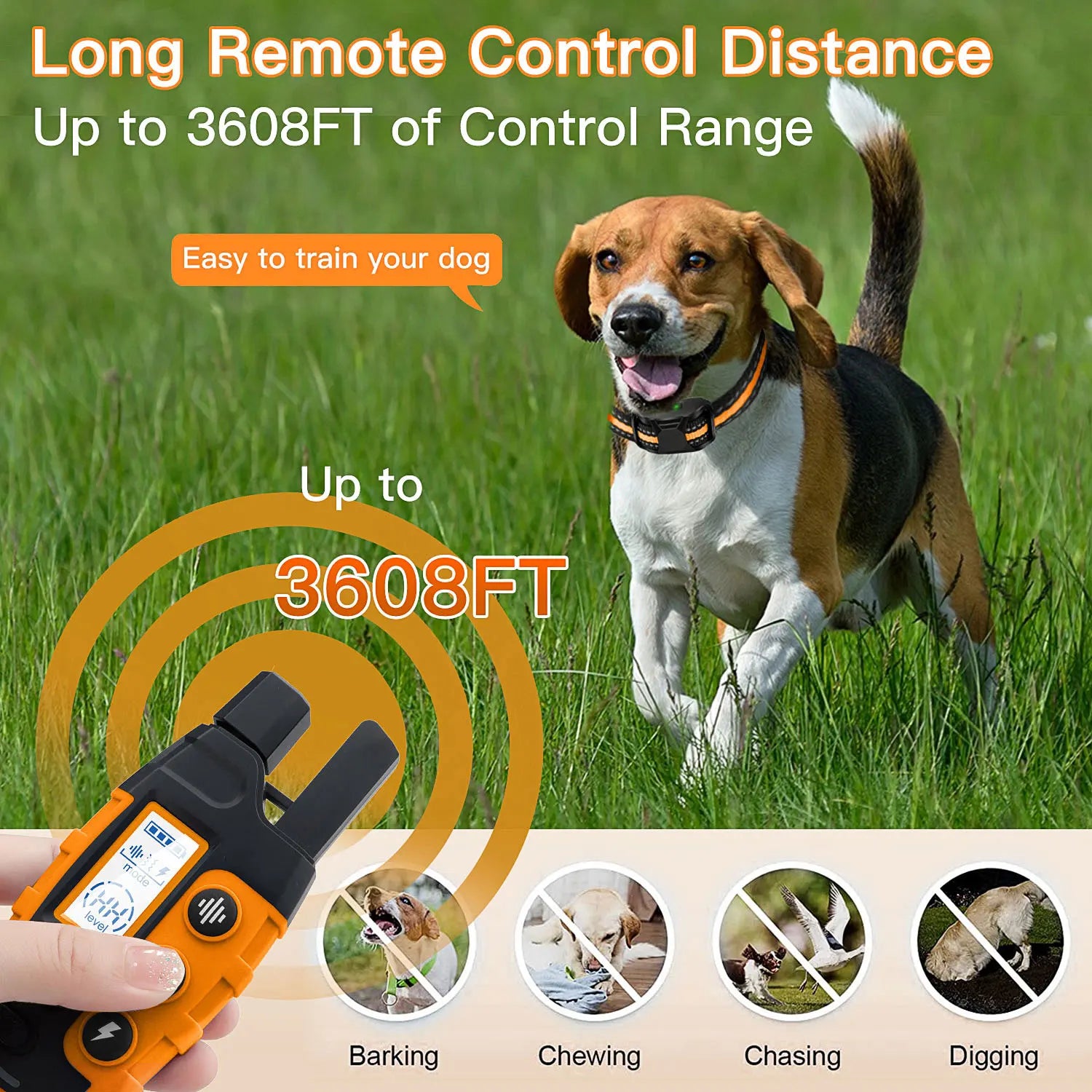 3300Ft Electric Dog Training Collar – Remote & Waterproof