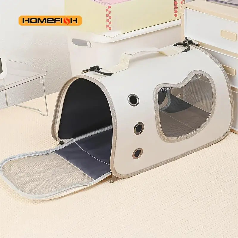 Foldable Pet Carrier Bag – Breathable Cat & Dog Bag