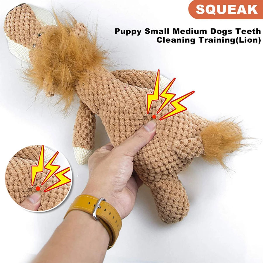 Large Squeaky Plush Dog Toy – Bite-Resistant Animal Design