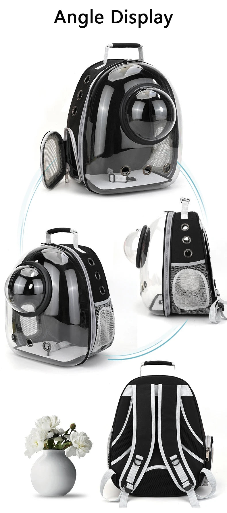 Transparent Space Capsule Pet Backpack – Portable Carrier