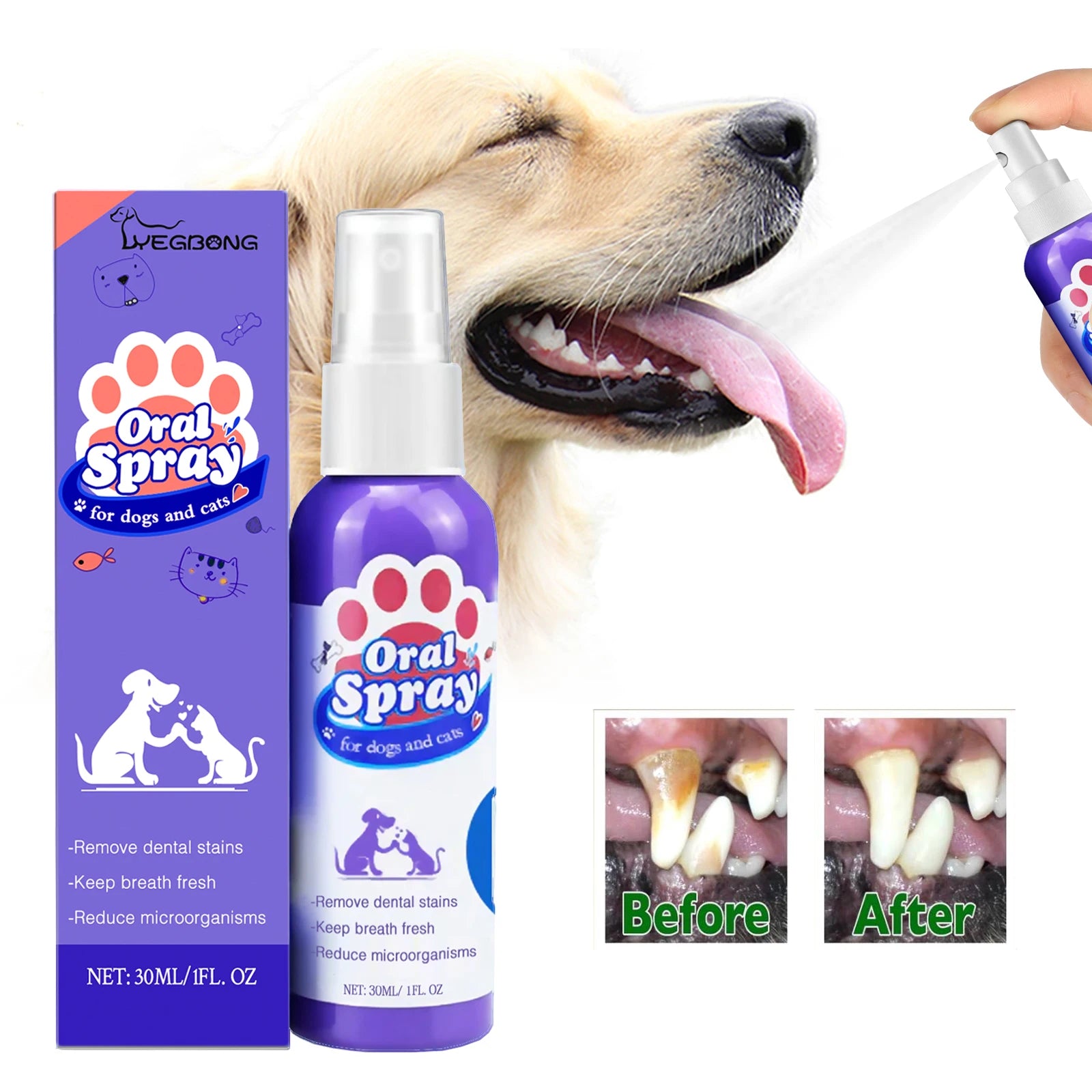 Pet Dental Spray – Dogs & Cats, 30ml