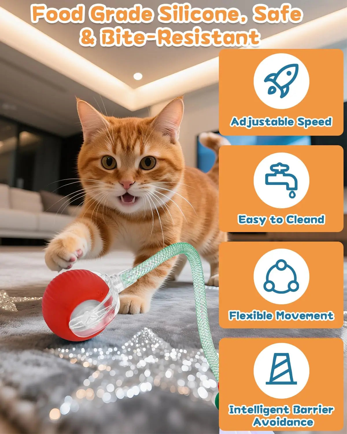 Rechargeable Smart Cat Interactive Ball Toy