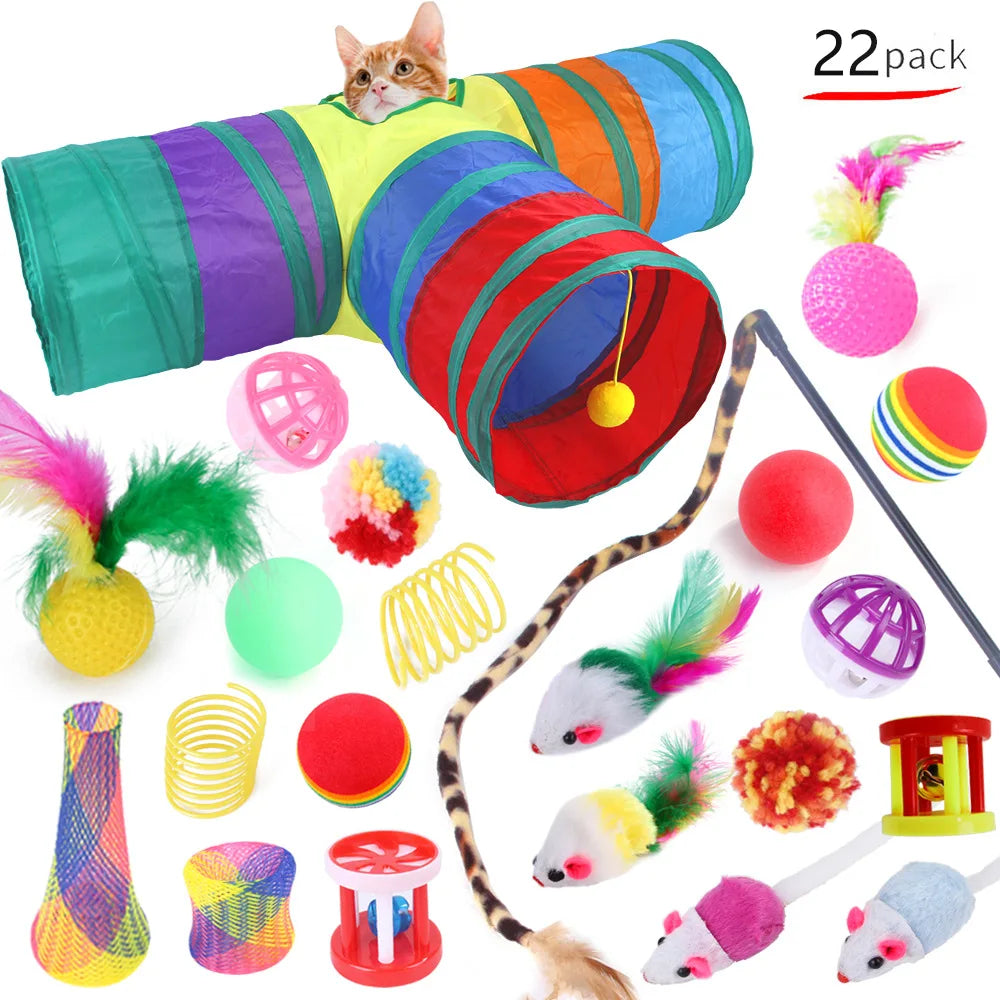 20-Piece Cat Toy Combo Set – Fun Interactive Toys
