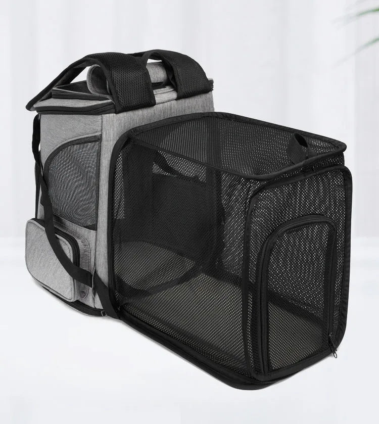 Expandable Foldable Pet Carrier Backpack – Large Capacity