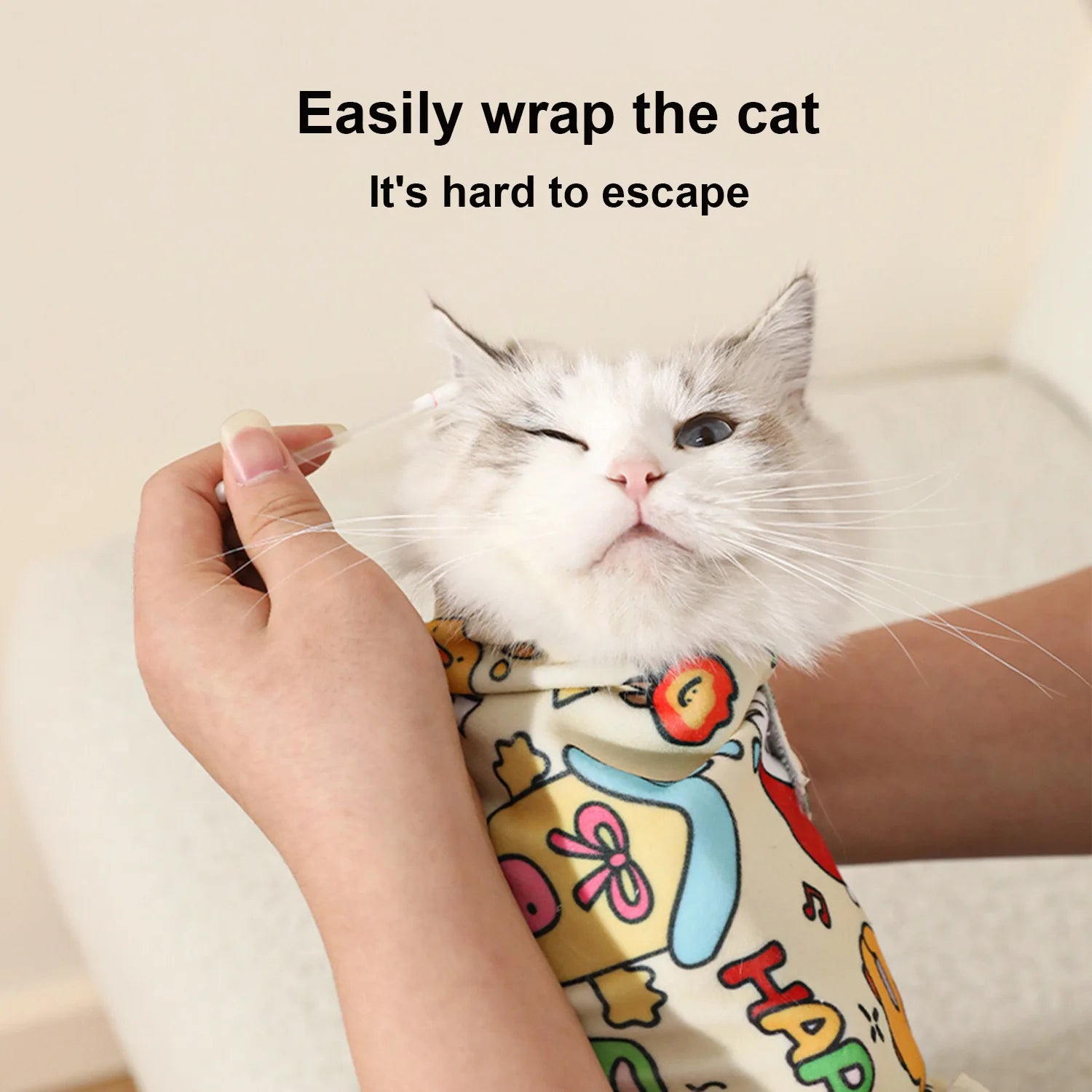 Self-Adherent Cat Grooming Wrap – Anti-Scratch & Escape