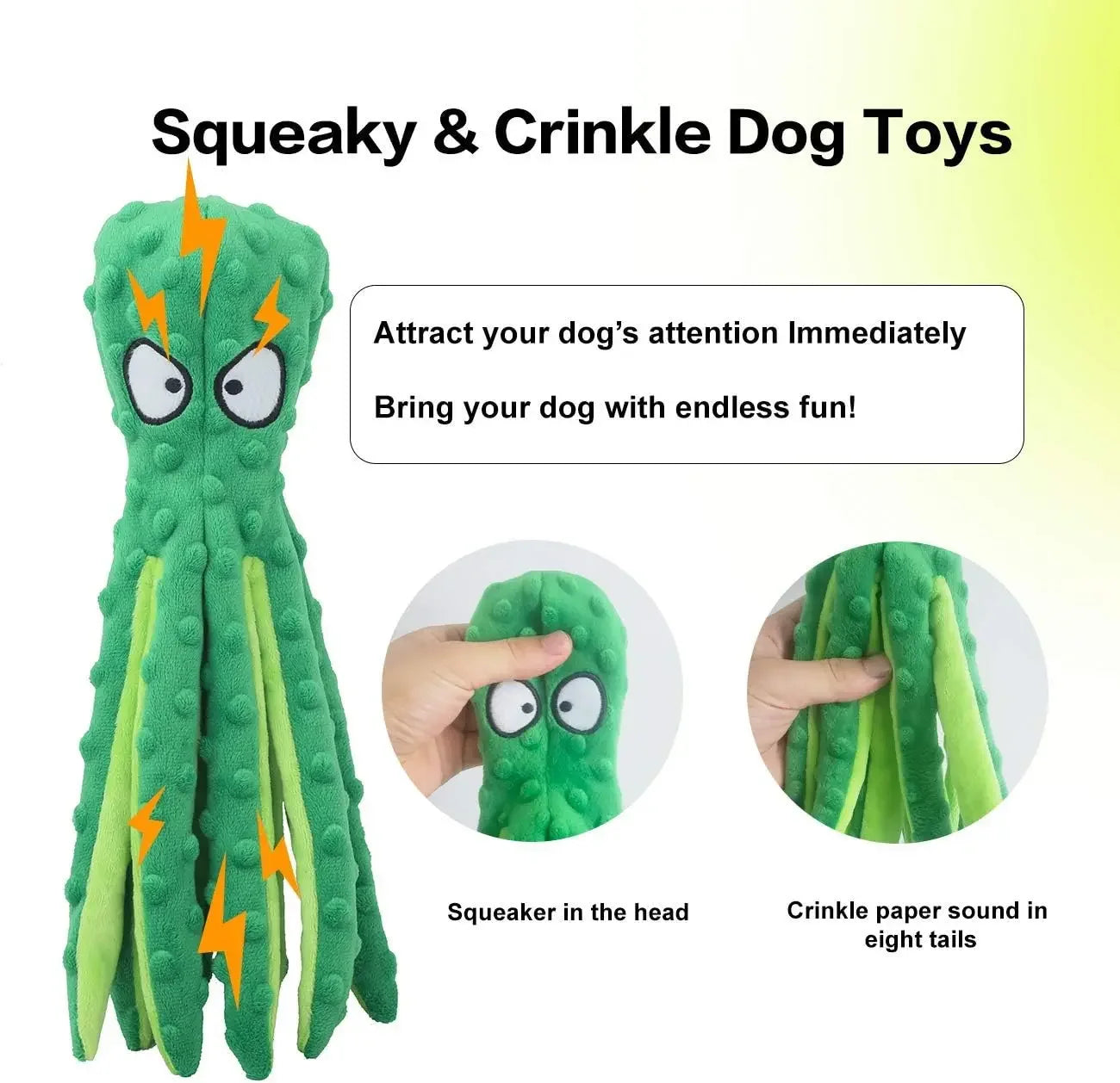 Octopus Plush Dog Toy – Squeaky Chew Toy