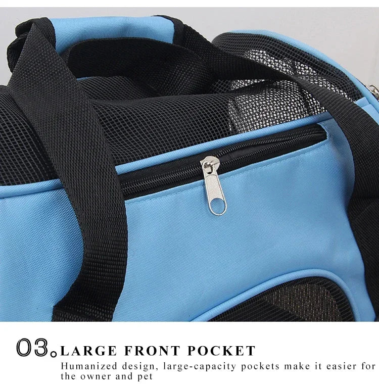 Portable Pet Carrier Bag – Breathable Travel Handbag