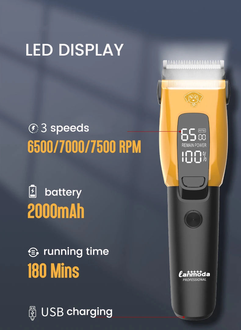 Professional Pet Hair Clipper – Type-C Electric Trimmer