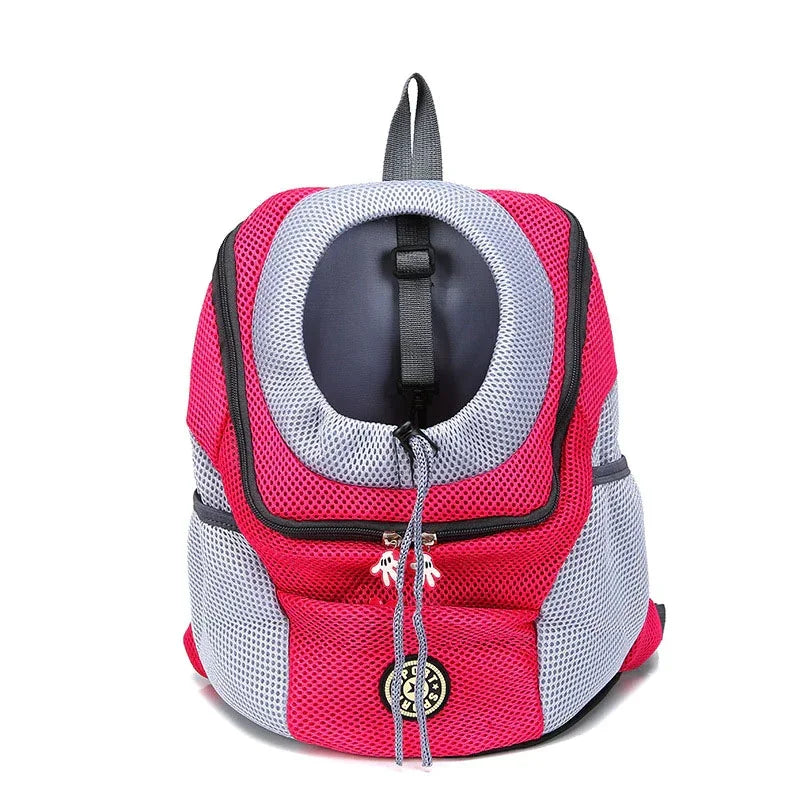 Double Shoulder Pet Carrier Backpack – Front Mesh Bag