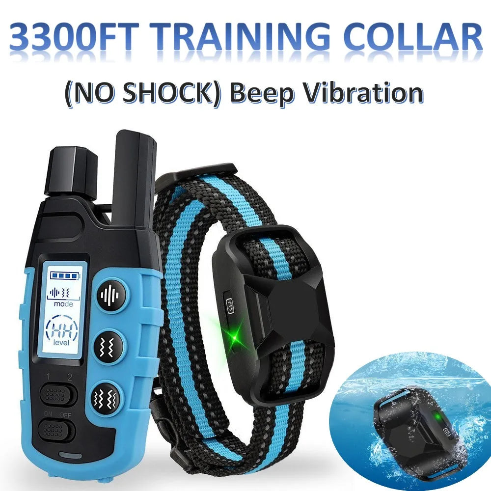 3300Ft No-Shock Dog Training Collar – Remote & Waterproof