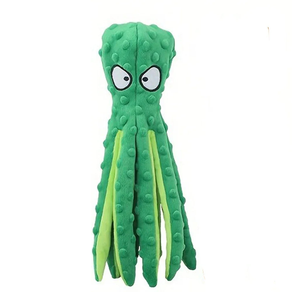 Octopus Plush Dog Toy – Squeaky Chew Toy