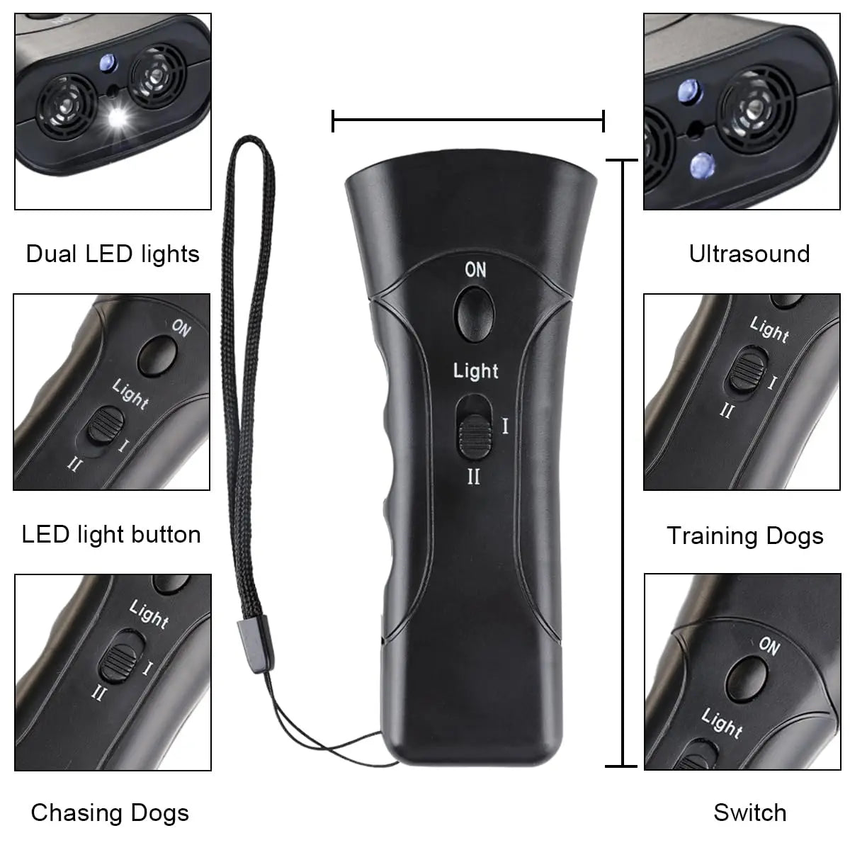 Ultrasonic Dog Bark Stop Trainer with LED