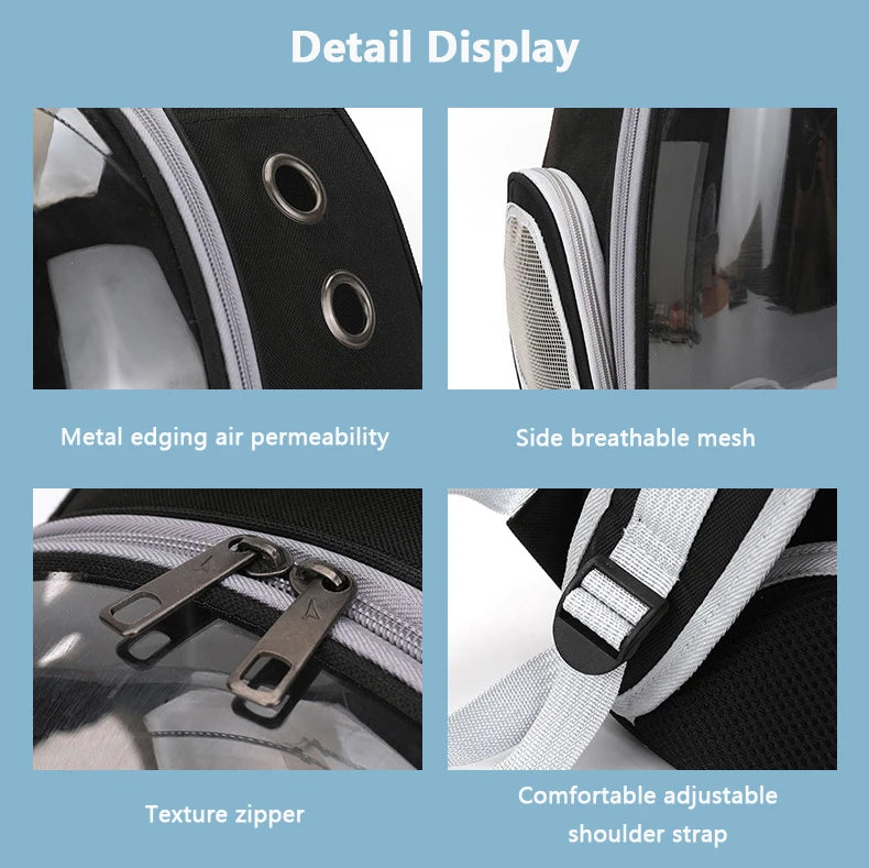 Transparent Space Capsule Pet Backpack – Portable Carrier